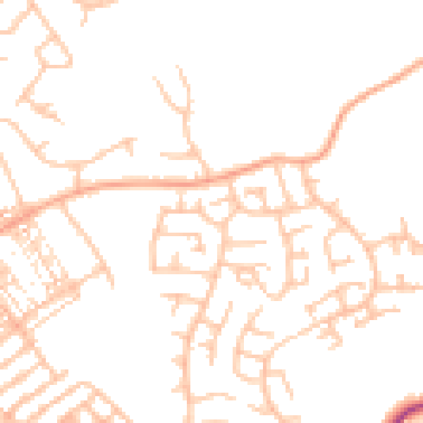Daytime road noise heatmap for ST1 6RP