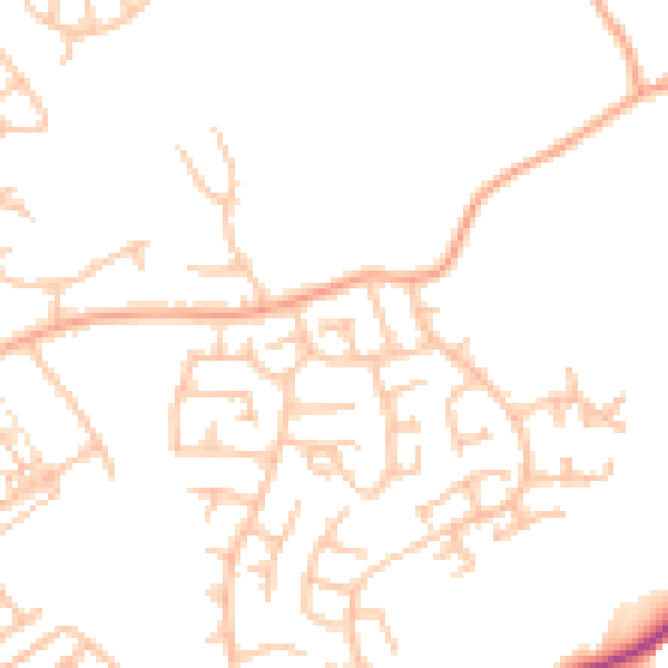 Daytime road noise heatmap for ST1 6RU