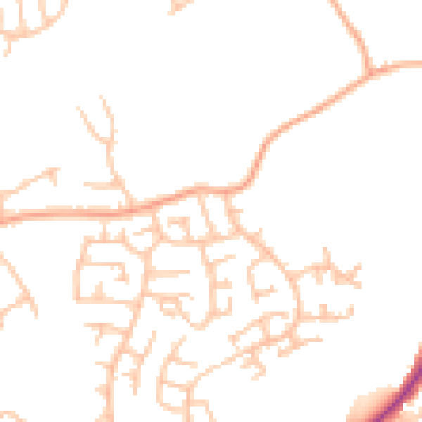 Daytime road noise heatmap for ST1 6RX
