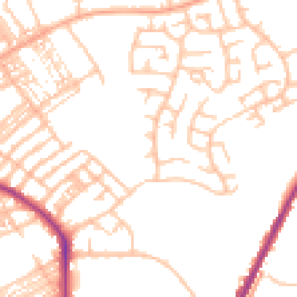 Daytime road noise heatmap for ST1 6SB