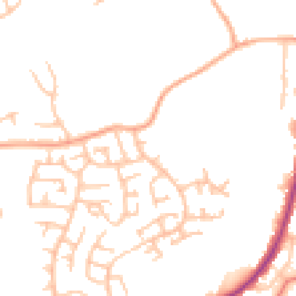 Daytime road noise heatmap for ST1 6SH