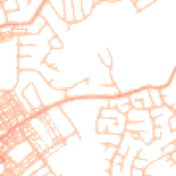 Daytime road noise heatmap for ST1 6SQ