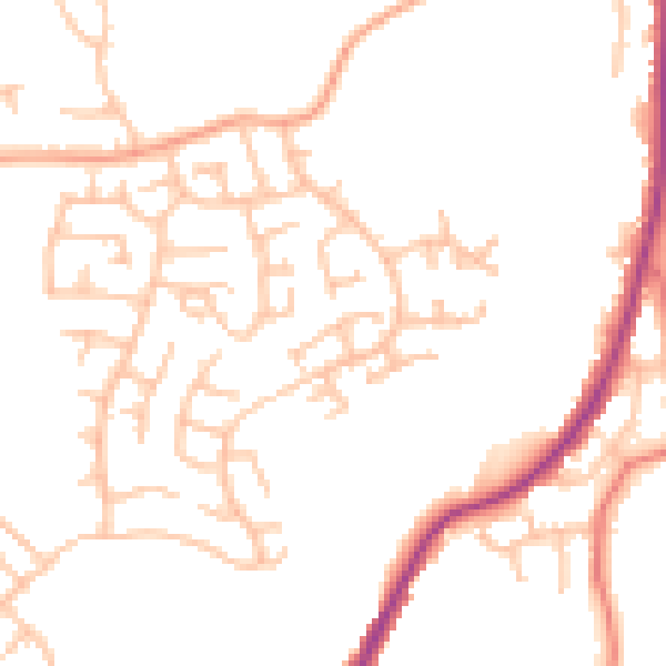 Daytime road noise heatmap for ST1 6SS