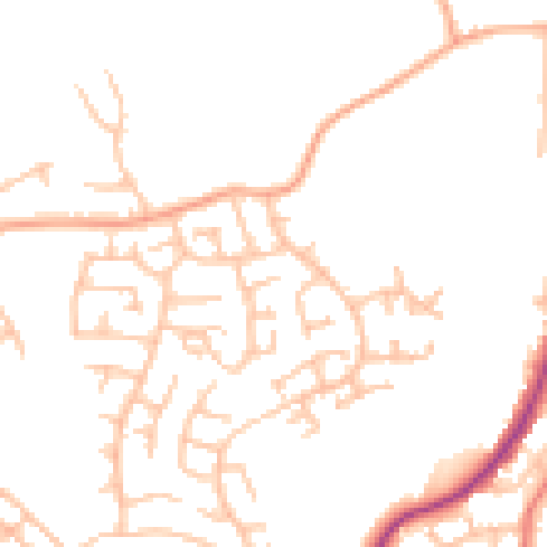 Daytime road noise heatmap for ST1 6TE