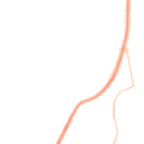 Night-time road noise heatmap for ST1 6TG