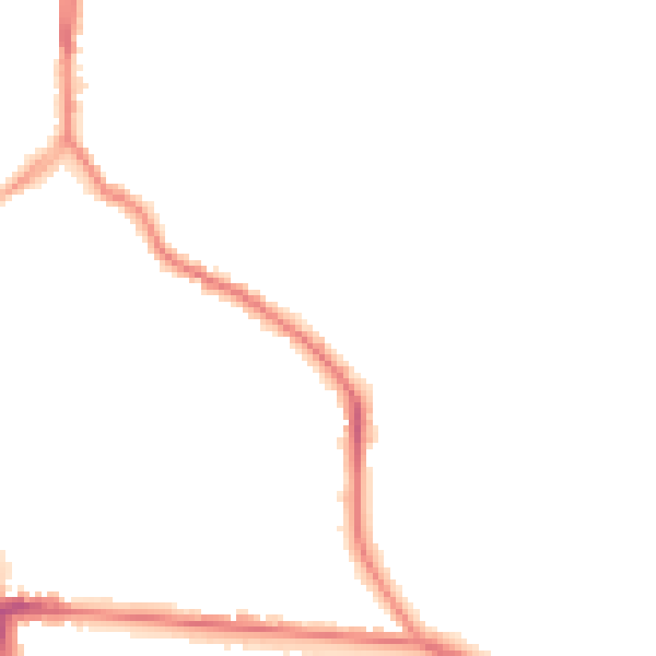 Night-time road noise heatmap for ST1 6TN