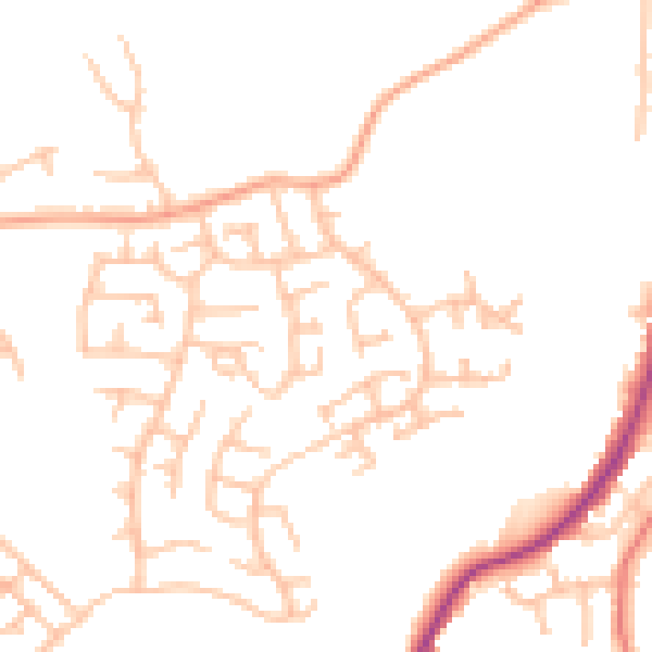 Daytime road noise heatmap for ST1 6TZ
