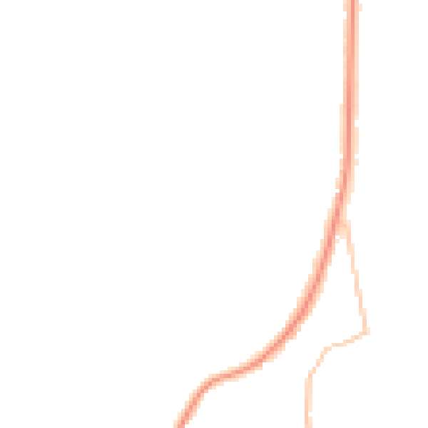 Night-time road noise heatmap for ST1 6UF