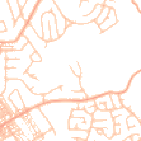 Daytime road noise heatmap for ST1 6UR