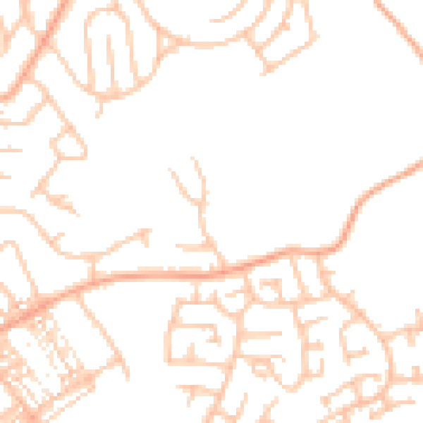 Daytime road noise heatmap for ST1 6UW