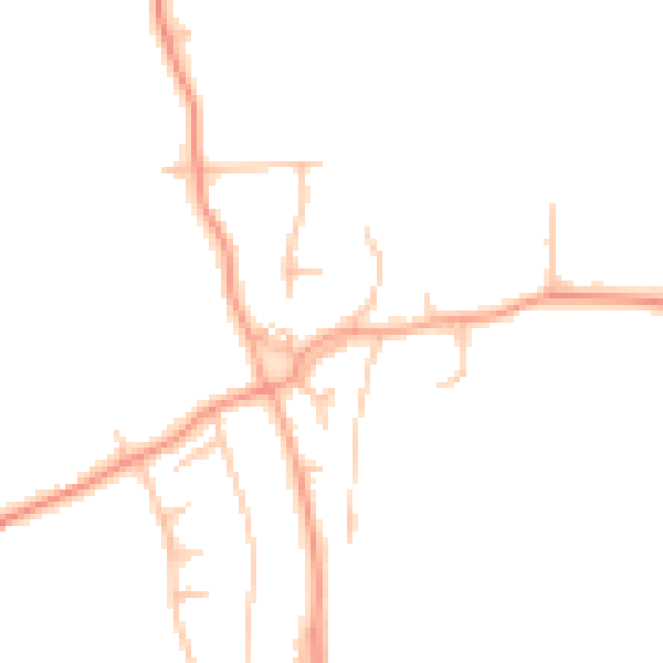 Daytime road noise heatmap for ST12 9DH