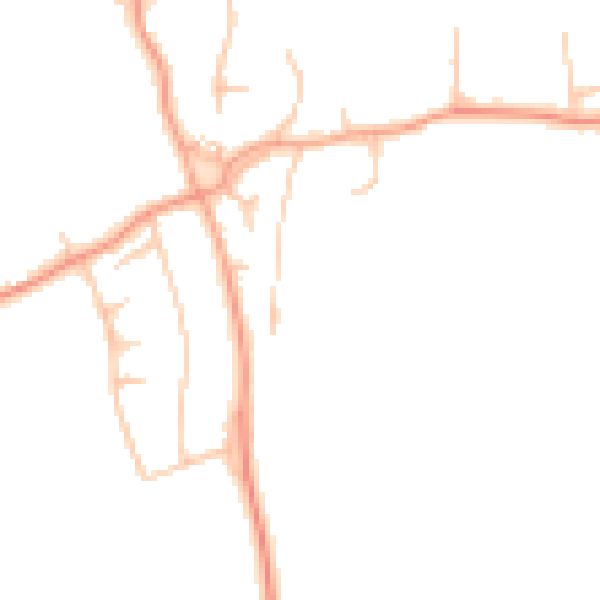 Daytime road noise heatmap for ST12 9DJ
