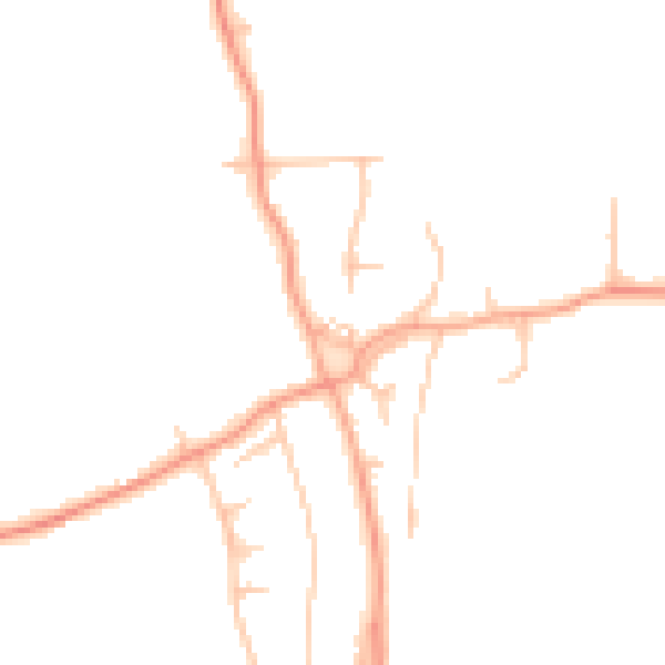 Daytime road noise heatmap for ST12 9DL