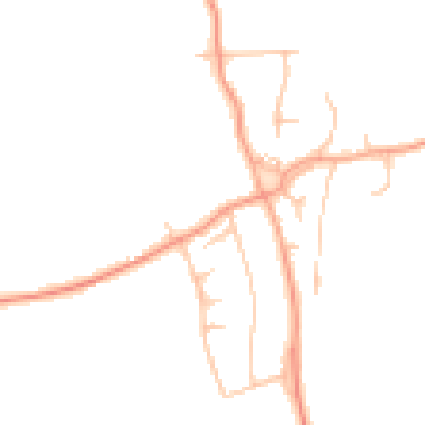 Daytime road noise heatmap for ST12 9DN