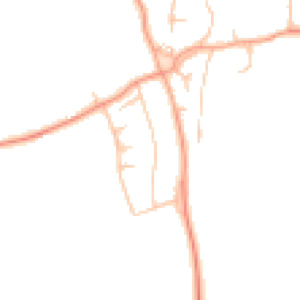 Daytime road noise heatmap for ST12 9DP