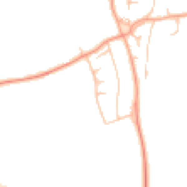 Daytime road noise heatmap for ST12 9DS