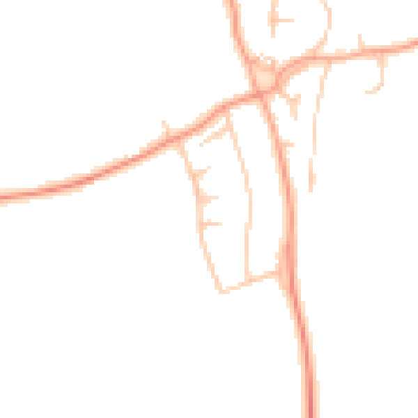 Daytime road noise heatmap for ST12 9DT