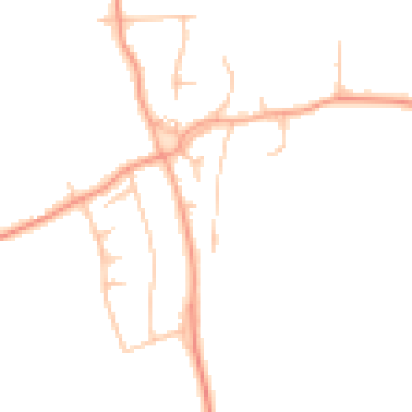 Daytime road noise heatmap for ST12 9ED