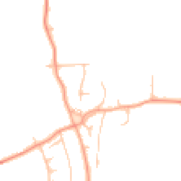 Daytime road noise heatmap for ST12 9EL
