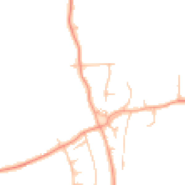 Daytime road noise heatmap for ST12 9EQ