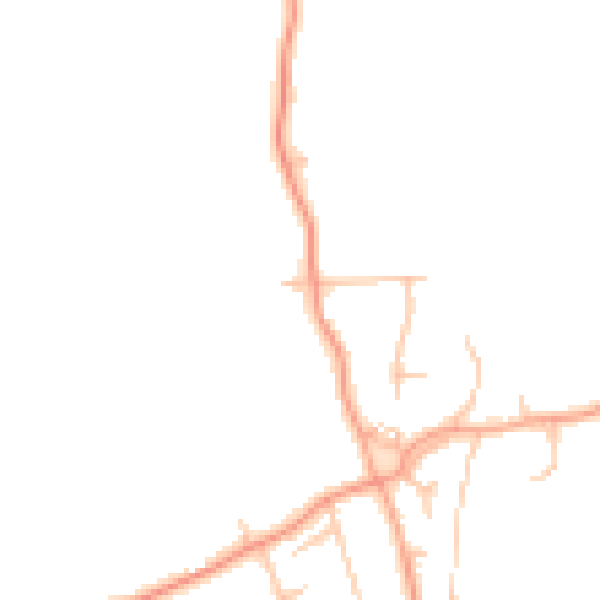 Daytime road noise heatmap for ST12 9EY