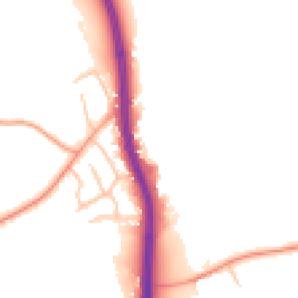 Daytime road noise heatmap for ST12 9HB