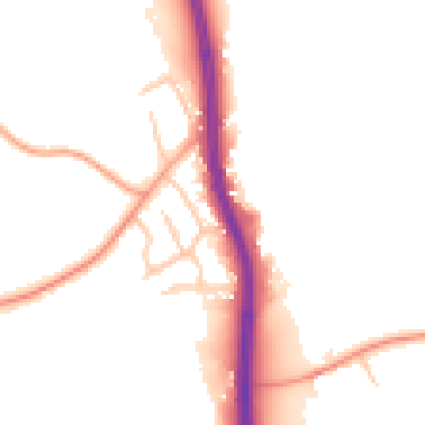 Daytime road noise heatmap for ST12 9HE