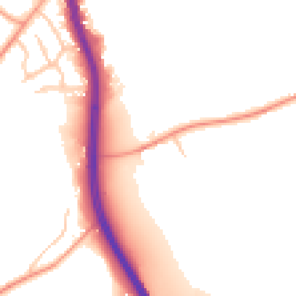 Daytime road noise heatmap for ST12 9HG