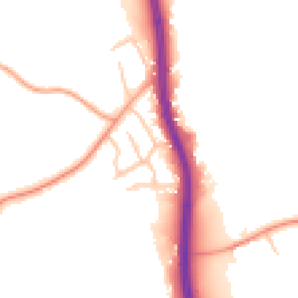 Daytime road noise heatmap for ST12 9JA