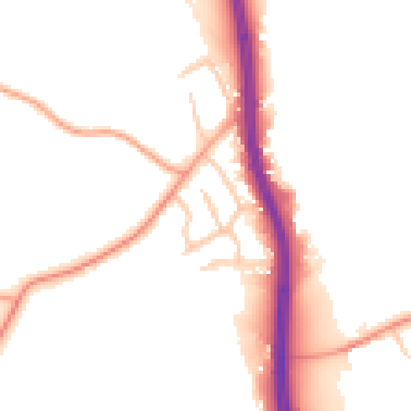 Daytime road noise heatmap for ST12 9JF