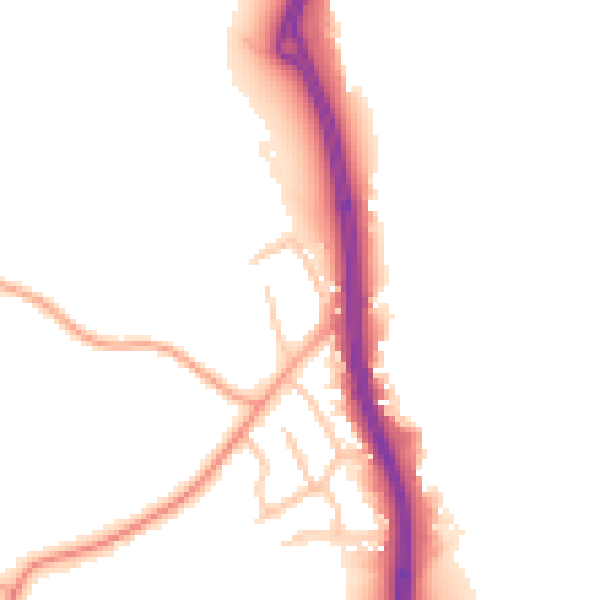 Daytime road noise heatmap for ST12 9JL