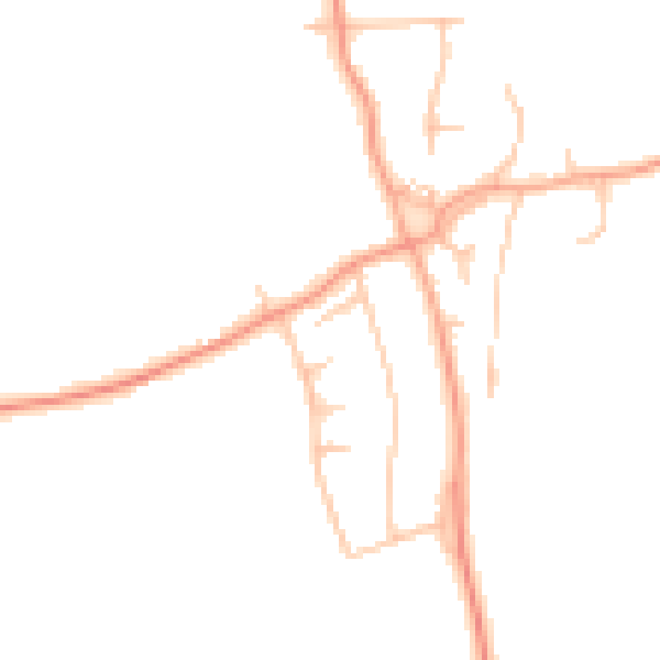 Daytime road noise heatmap for ST12 9PA