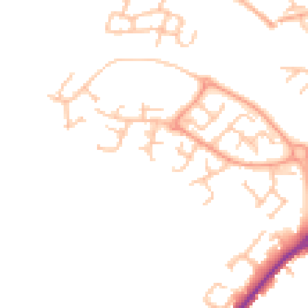 Daytime road noise heatmap for ST16 1AN