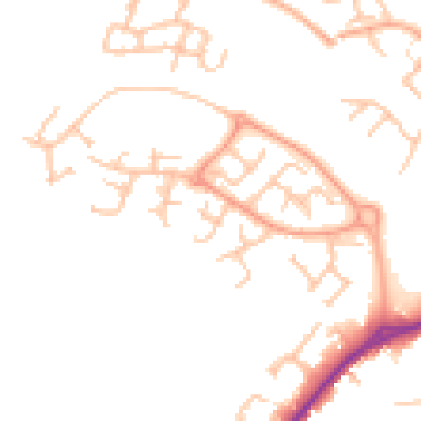 Daytime road noise heatmap for ST16 1AZ