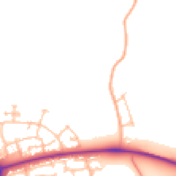 Daytime road noise heatmap for ST16 1BZ