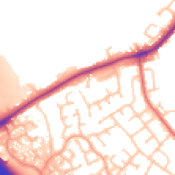 Daytime road noise heatmap for ST16 1DS