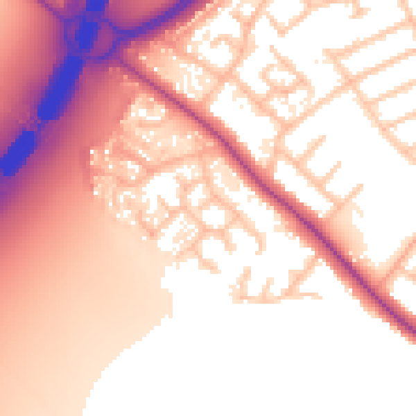 Daytime road noise heatmap for ST16 1UH