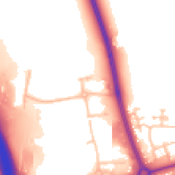 Daytime road noise heatmap for ST16 1WQ