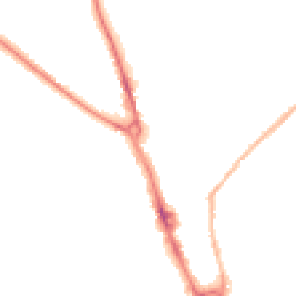 Night-time road noise heatmap for ST16 2RQ