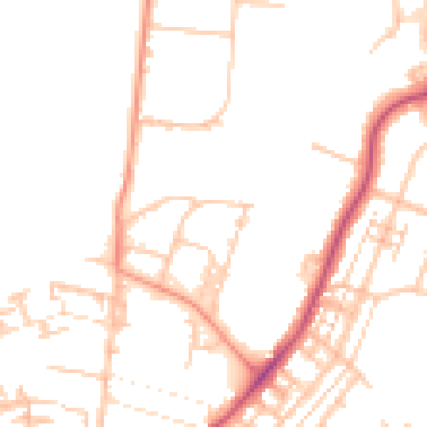 Daytime road noise heatmap for ST16 3HJ