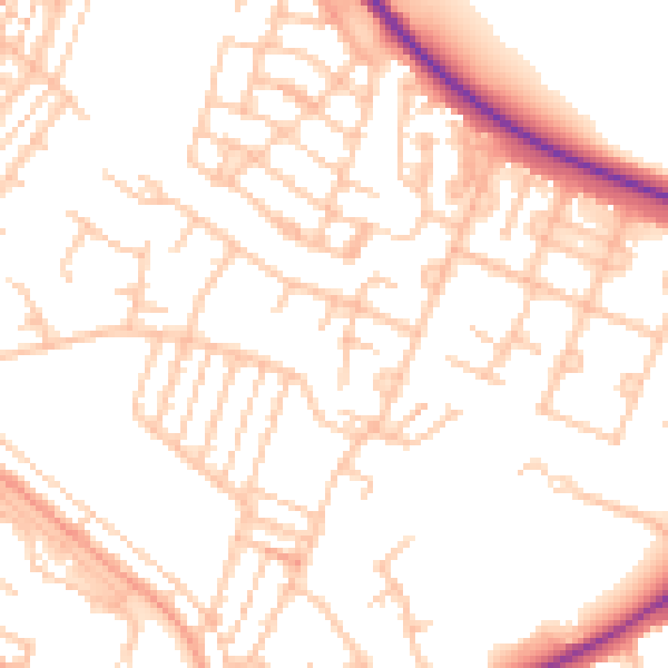 Daytime road noise heatmap for ST16 3NY