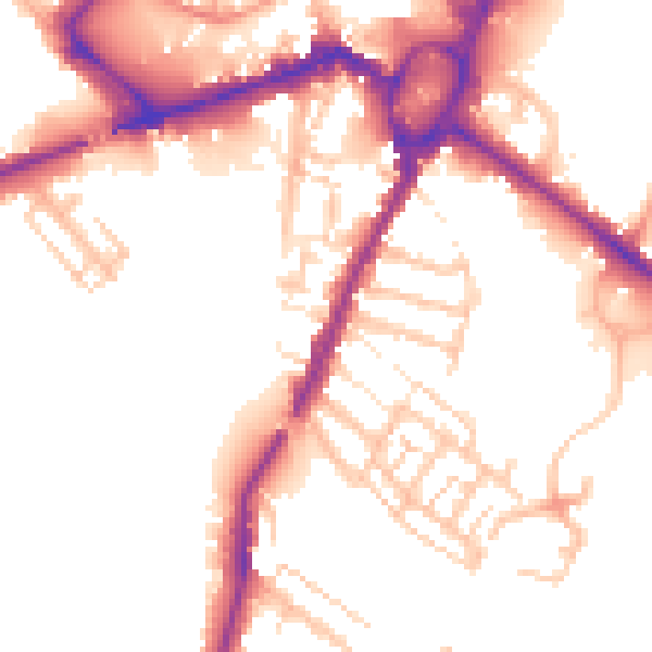 Daytime road noise heatmap for ST17 4AS