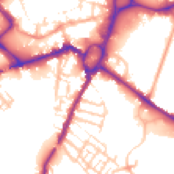 Daytime road noise heatmap for ST17 4BP