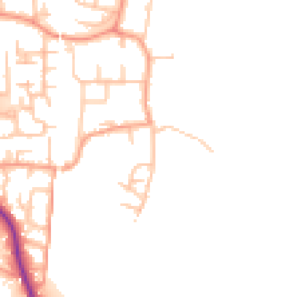 Daytime road noise heatmap for ST17 4HG