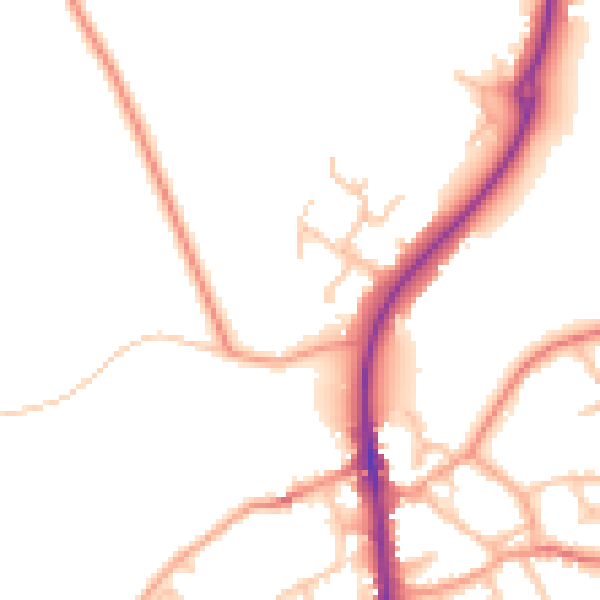 Daytime road noise heatmap for ST19 5AT