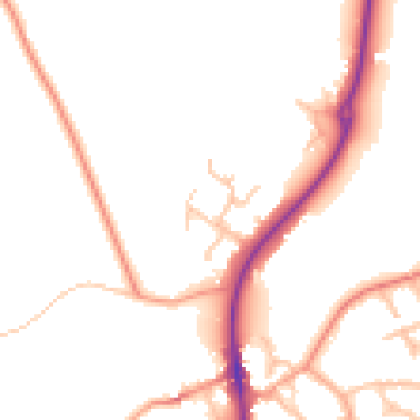 Daytime road noise heatmap for ST19 5AU
