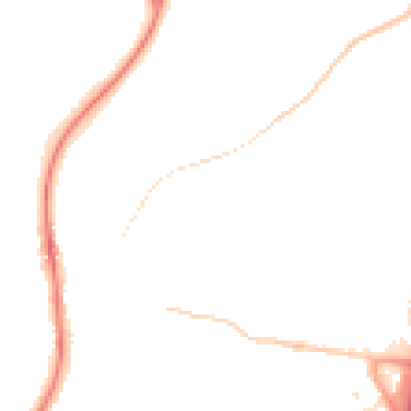 Night-time road noise heatmap for ST19 5BG