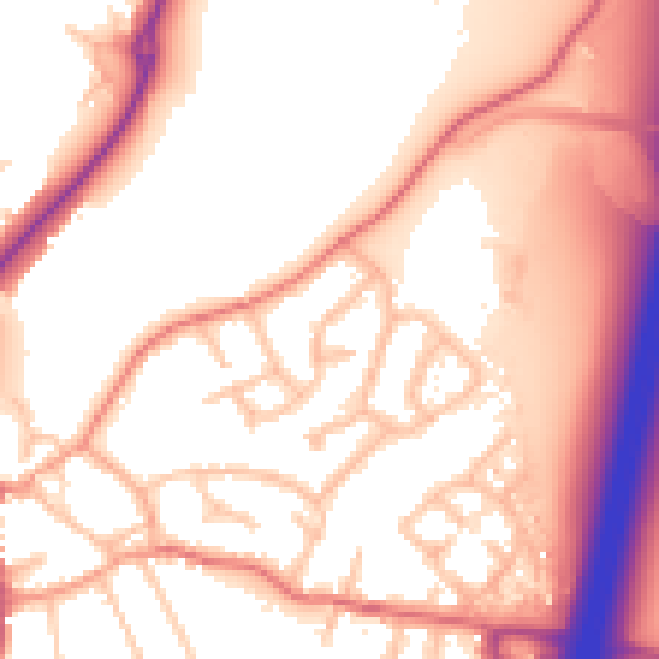 Daytime road noise heatmap for ST19 5BH