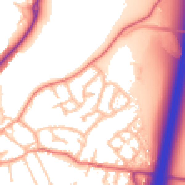 Daytime road noise heatmap for ST19 5BJ