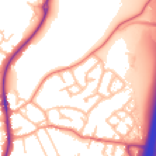 Daytime road noise heatmap for ST19 5BL